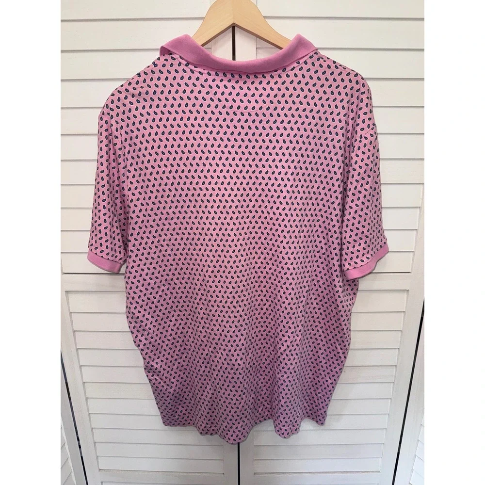 Polo Ralph Lauren Polo Shirt Mens Pink Paisley Classic Fit XL
